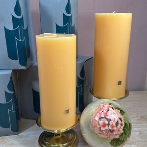 PartyLite 3“ x 7“ Mango Tangerine fragrant pillar candles- 2